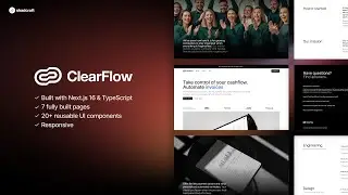 ClearFlow Demo. Production Ready SaaS Website Template (Figma, React & Next.js)