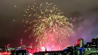 London New years on a tower block roof