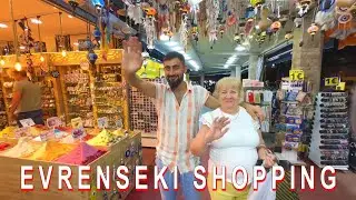 Shopping am Abend in Evrenseki\&Ccedil;olaklı Bazaar. Side T&uuml;rkei September 2025🥰🇹🇷 #side #evrenseki #basar