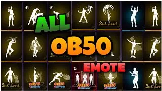 All OB50 Emotes in Freefire | OB50 UPDATE FREE FIRE