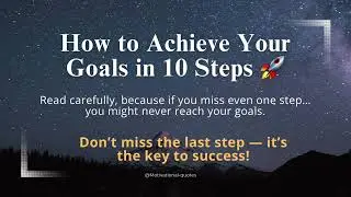 10 Powerful Steps to Achieve Your Goals 🚀 |@Motivational-quotes-s20 #quotes #viral