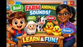 Farm Animal Sounds for Kids 🐮🐔 | Dodo Learns in Classroom