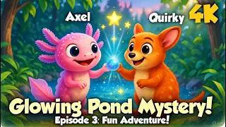 Axel & Quirky's Glowing Pond Mystery: Fun Adventure Story for Kids | Moral Tales & Bedtime Magic