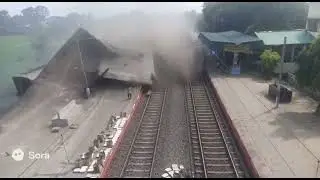 Big train accident in Railway station