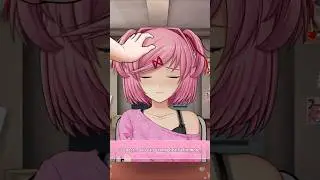 When You Headpat Natsuki 😳👉👈 #ddlc #natsuki #natsukiddlc