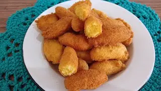 Bolinho de Fubá SALGADO - Bolinho de chuva de Fuá SALGADO