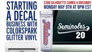 Starting a Decal Business with ColorSpark Glitter Adhesive Vinyl | $300 Silhouette Cameo 4 Giveaway