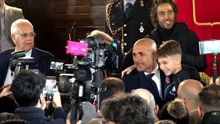 Cerimonia di conferimento della cittadinanza onoraria a Luciano Spalletti  Napoli, 7 dicembre 2023