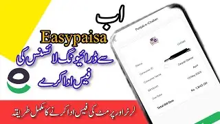 How to pay driving license fee online through Easypaisa