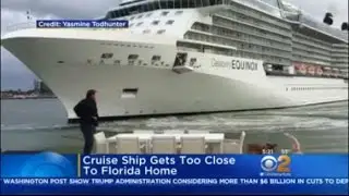 Cruise Ship Gets Too Close To Florida Home