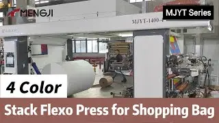 4-Color Stack Type Flexo Printing Machine (1400mm Width) for Take Out Fast Food Paper Bag