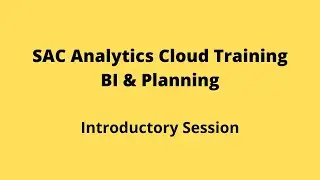 SAP Analytics Cloud Tutorial for Beginners | SAC Planning | SAP Analytics Cloud Training [2024]