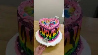 Lisa Frank Inspired Burn Away Cake