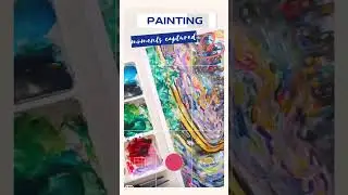 peaceful art process - Short Video #cityscape #painting