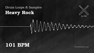 Heavy Rock Drums Loops Beats 101 BPM Royalty-Free Samples. Set 6 #PiecesSounds