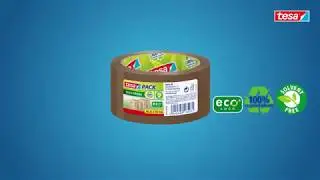 tesapack Eco & Strong - braunes Paketband f&uuml;r sicheres Verpacken f&uuml;r Pakete bis 15kg