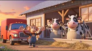 Monkey Farmer Milks Cows for Export🐄! Drives Tractor to Deliver Fresh Milk and Make Big Profit!