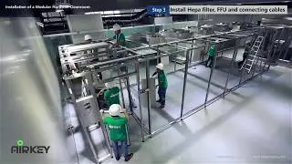 Modular hard wall clean room installation