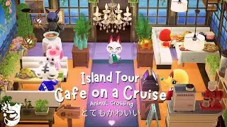 Animal Crossing Caf&eacute; on a Cruise | Summer Island Tour & Relaxing Music for Stress Relief 🛳️🌴