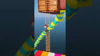 SPIDER-MAN Extreme Stunt Ramp Challenge 😱🔥 | GTA 5 Stunt Fails & Ragdoll Physics #8