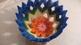 3D origami - VASE FOR FRUITS - misa na owoce - how to make instruction