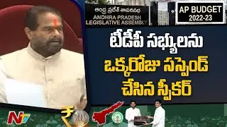 TDP MLAs Suspended for One Day | AP Assembly Budget Session | Ntv