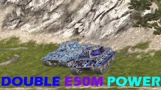 Power of the double E50M platoon | WoT Blitz