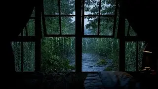Sleep Instantly Without Tossing | Gentle Rain on outside a Window to Tinnitus Relief & Deep Rest