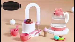 CB992494 CB992495 Spray kettle afternoon kitchen pretend wholesale toy tea set