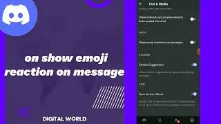 How To Turn On show Emoji Reaction On Message On Discord App 2023