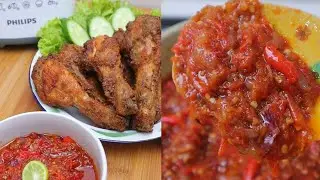 The most delicious !! Fried Chicken with Spices and Bajak Chili Sauce