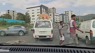 ADDIS ABABA CITY TOUR FROM 4KILLO TO KEBENA ( ,አዲስ አበባ ከ 4 ኪሎ ቀበና የመንገድ ቅኝት) 07-04-2018