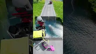 Tanker trucks vs Large water pit #106 | BeamNG Peak | #monstertruck #beamngcrash