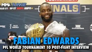 Fabian Edwards REACTS to scoring same head-kick KO as brother Leon to win PFL title | 2025 PFL 10