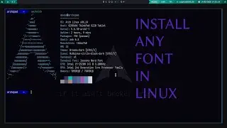 install any font in linux (ft Nerd Fonts)