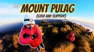 Hiking (cold and slippery) Mt Pulag in 1 minute 🏔️🌲🥶 #travel #motivation #nature #shortfilm