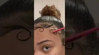High bun with heart edges tutorial 💗 #curlyhair #curlyhairstyles #edgestutorial #hairstyle #edges