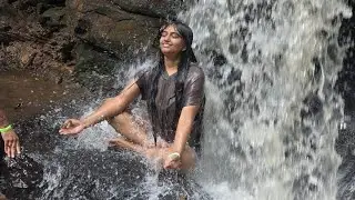 Peace under waterfall