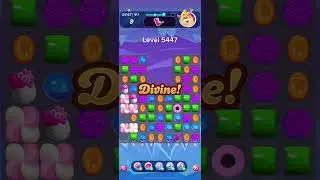 Candy Crush Saga level 5447 - Nightmare Level with 4 FREE Boosters | High Speed