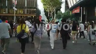 Singapore   Circa Time Lapse of people and traffic sharing Orchard Road , Singapore