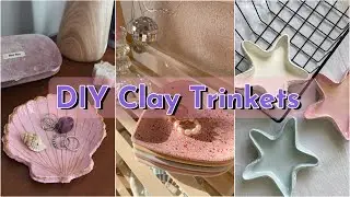 making clay trinket dishes and boxes:🌷✨🎀using air dry clay / no bake