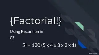 Finding Factorial by using Recursion in C#Recursion #C #SyntaxTerminator #Factorial
