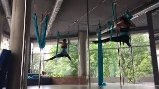 Fly in LOFT #yoga #йога #loftstudio  #hammock #flyyoga #antigravityyoga #skyyoga #flypilates
