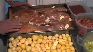 Cabrito assado com castanhas, prato típico de Sernancelhe