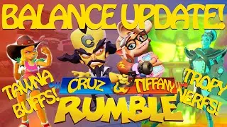 Crash Team Rumble BALANCE UPDATE! TAWNA BUFFS, TROPY NERFS, & MORE!