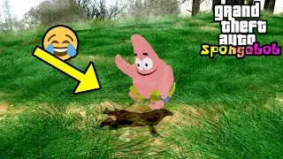 PATRICK EMOSI SAMA HANTU TANPA KEPALA!! 😡🤣 - GTA LUCU SPONGEBOB