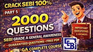 SEBI Grade A General Awareness 2000 Most Important Questions Part 5 Expected Important Questions PDF