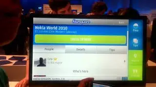Foursquare for Symbian demoed at Nokia World