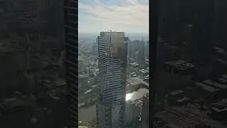 Views of the Eureka Tower from top of 108 City Road, Southbank Victoria