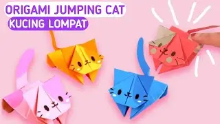 DIY Origami Mainan Kucing | Origami Kucing Lompat | Tutorial Kucing Kertas Lompat